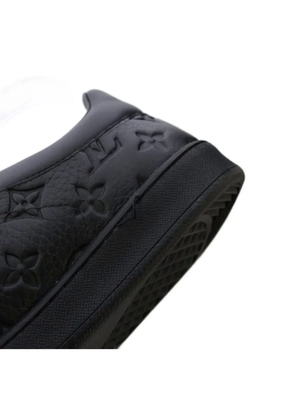 Louis Vuitton Luxembourg Line Monogram Eclipse Sneakers Shoes Leather 7 Black YT - Picture 8 of 8